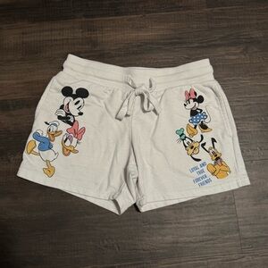Women's Disney Mickey Mouse White Pullup Shorts Packets Tie